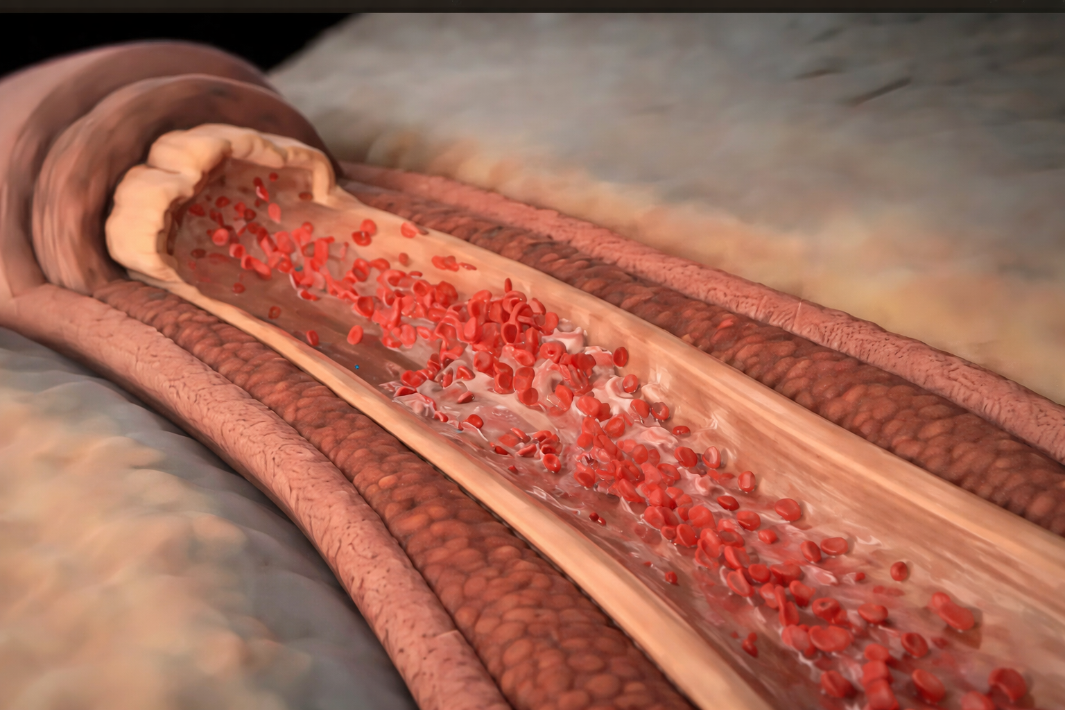 Flux sanguin libéré